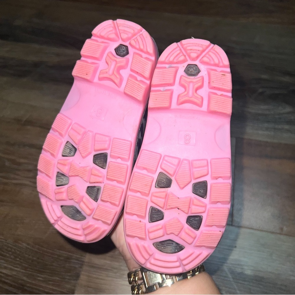 Roma Kids Abel Classic Rain Boots - Pink Leopard, Size 8 - Picture 9 of 9